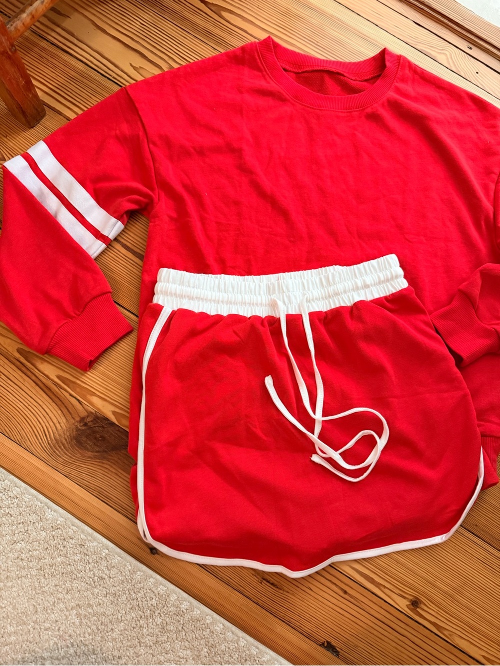 Boutique 9 Red and White Skirt Set - Sporty Two-Piece